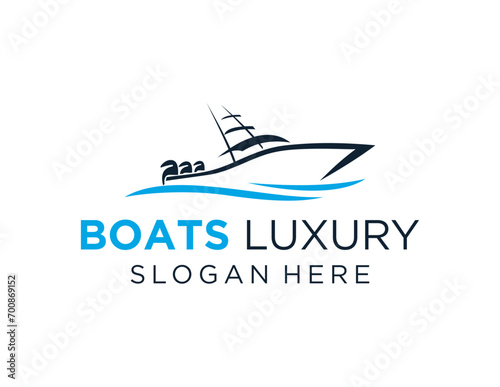 The logo design is about Boat and was created using the Corel Draw 2018 application with a white background.