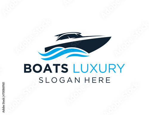 The logo design is about Boat and was created using the Corel Draw 2018 application with a white background.