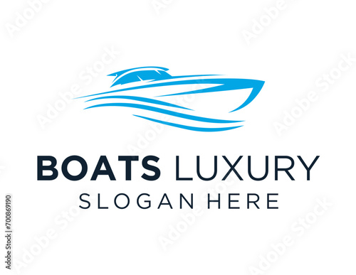 The logo design is about Boat and was created using the Corel Draw 2018 application with a white background.