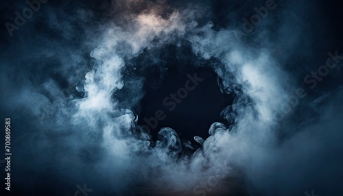 The smoke in the dark.