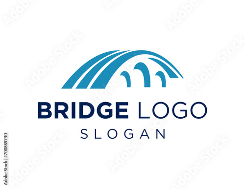 The logo design is about Bridge and was created using the Corel Draw 2018 application with a white background.