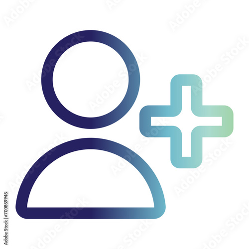 Social media icon on line gradient style