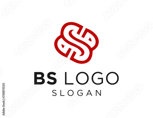 The logo design is about Letter BS and was created using the Corel Draw 2018 application with a white background.