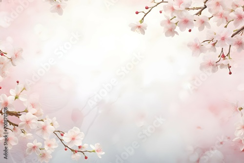 Cherry Blossom Edges on Soft Textured Background © JD