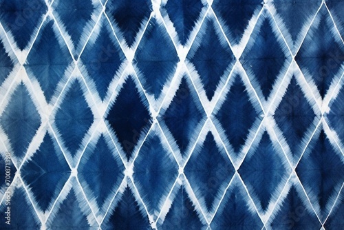 Indigo pattern with shibori style. Generative AI photo