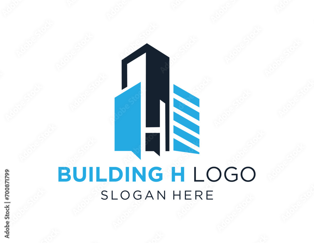 The logo design is about Building and was created using the Corel Draw 2018 application with a white background.