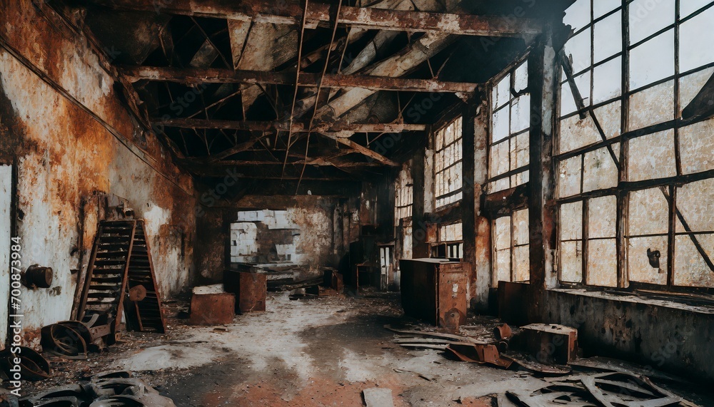 abandoned factory in the city