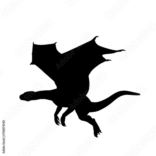 black dragon silhouette