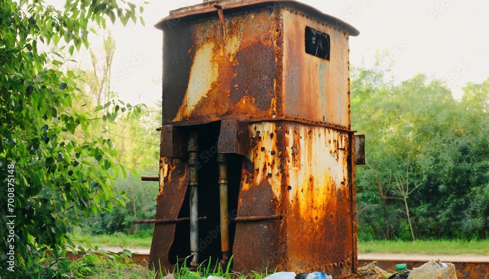abandoned incinerator in the countryside