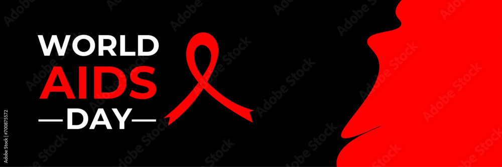 World Aids Day. Minimalist background with red ribbon and Luxury Style. Designed for web, banner, background, wallpaper, flyer, template, presentation, backdrop, website, etc. Suitable for business