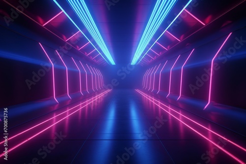 Glowing neon tunnel with an otherworldly feel