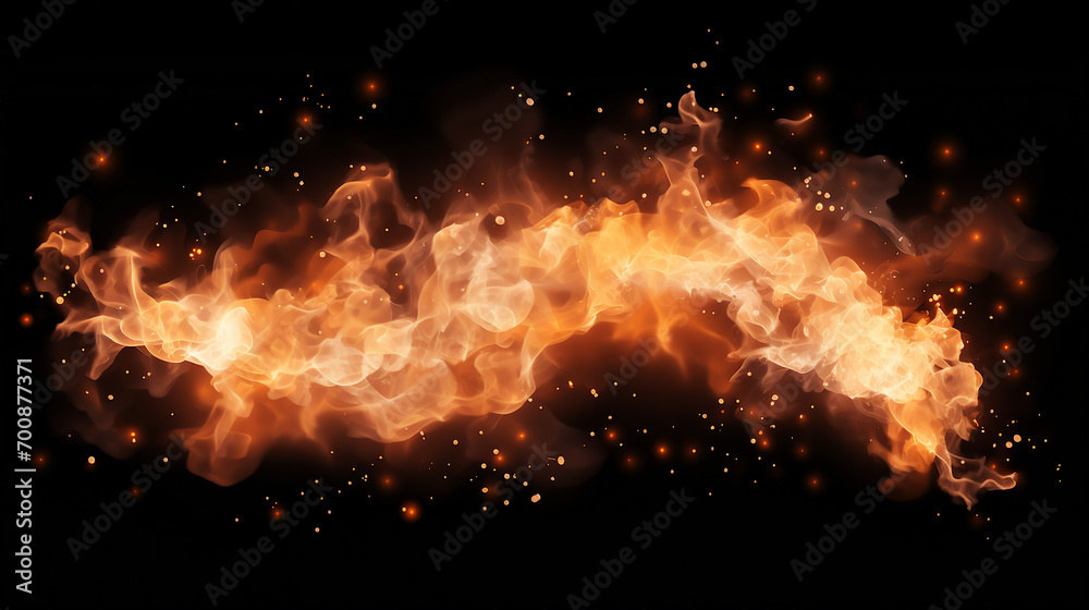 Dynamic Fiery Sparks Vector Illustration on Transparent Background - Vibrant Explosive Energy Concept with Blazing Flames and Glowing Motion, Perfect for Creative Designs and Illustrations.