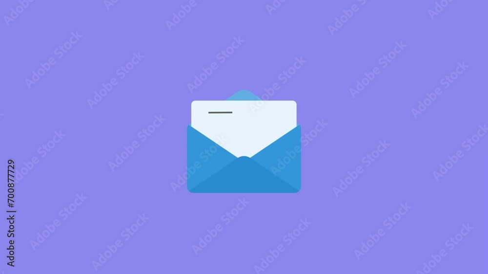 Animated envelope with Pop-up document motion concept. Document appears from inside the envelope animation Animated envelope with Pop-up document motion concept. Document appears from inside the envelope animation