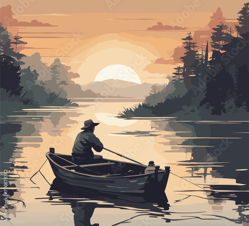 fishing in the morning