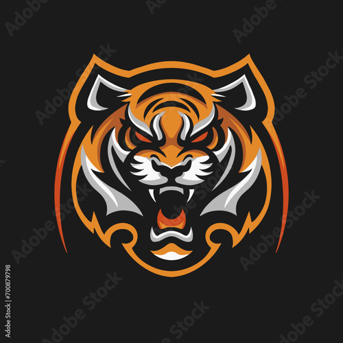 Fototapeta Naklejka Na Ścianę i Meble -  Tiger head esport logo