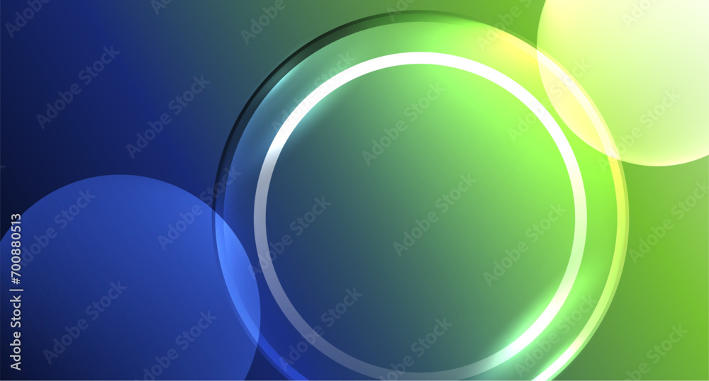 Neon glass circle copyspace for your text or product presentation geometric background. Vector illustration For Wallpaper, Banner, Background, Card, Book Illustration, landing page Neon glass circle copyspace for your text or product presentation geometric background. Vector illustration For Wallpaper, Banner, Background, Card, Book Illustration, landing page