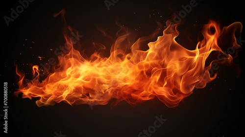 Fiery Realistic Vector Effect with Smoke: Captivating Blaze of Dynamic Energy and Power