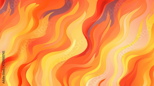 Energetic Seamless Fire Pattern: Abstract Blaze Design in Vibrant Orange - Modern Combustion Backdrop for Dynamic Digital Art