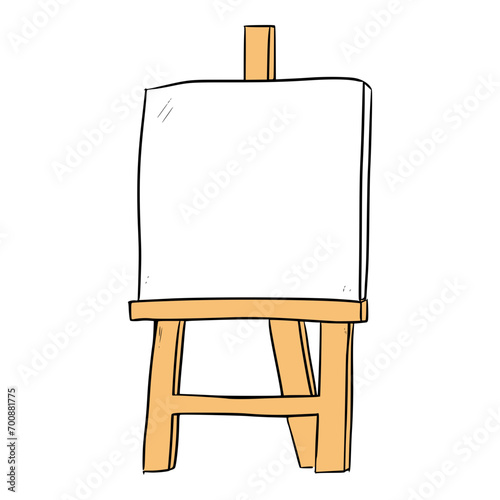 canvas colored illustration hand drawn vector