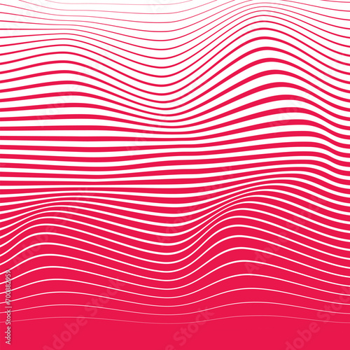 simple abstract lolipop pink color horizontal blend wavy distort pattern art