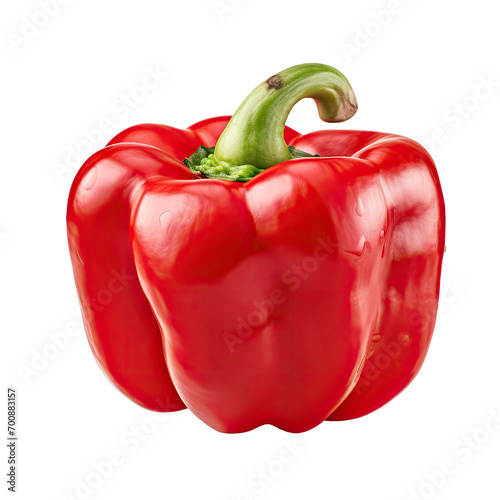 Red peppers isolated on transparent background
