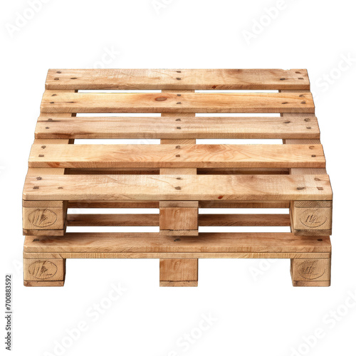 Wooden pallet isolated on transparent background