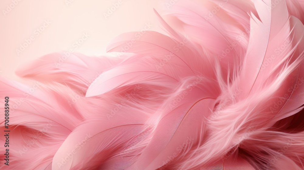 a close up image of a pink feather, valnetine concept.