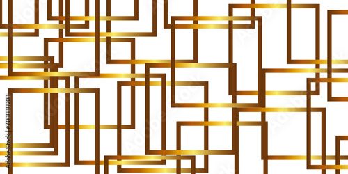 Abstract golden lines on white background with transparent luxury square shapes. Modern seamless pattern elegant white line banner background.	
