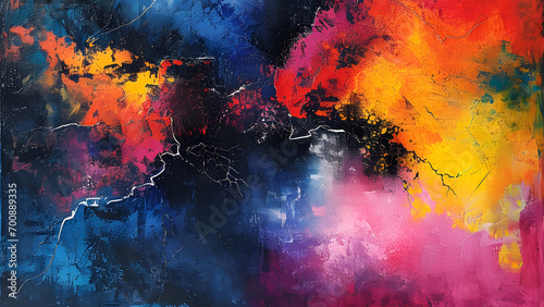 Abstract art background with clouds of colors   vibrant colors chaos  