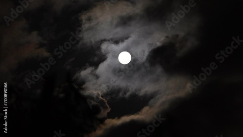 Full moon and cloud photo