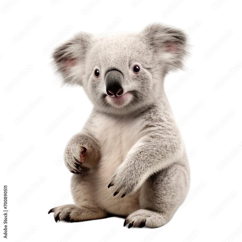 Fototapeta premium Koala animal, isolated on transparent or white background