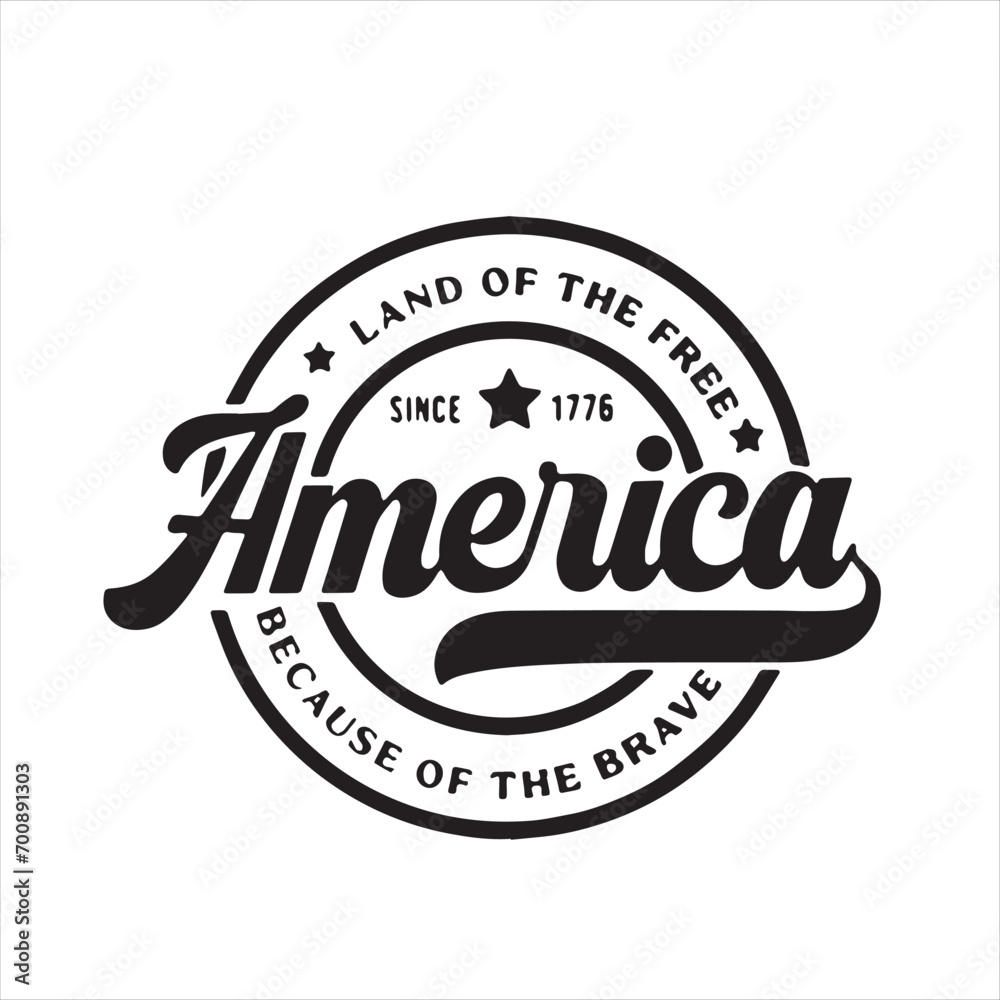 land of the free america because of the brave stamp background inspirational positive quotes, motivational, typography, lettering design