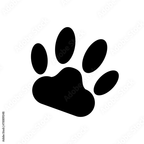 black cat footprint icon