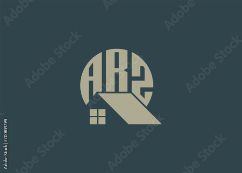 Real Estate Letter ARZ Monogram Vector Logo.Home Or Building Shape ARZ Logo