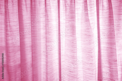 Background Pink Curtains hanging on the window