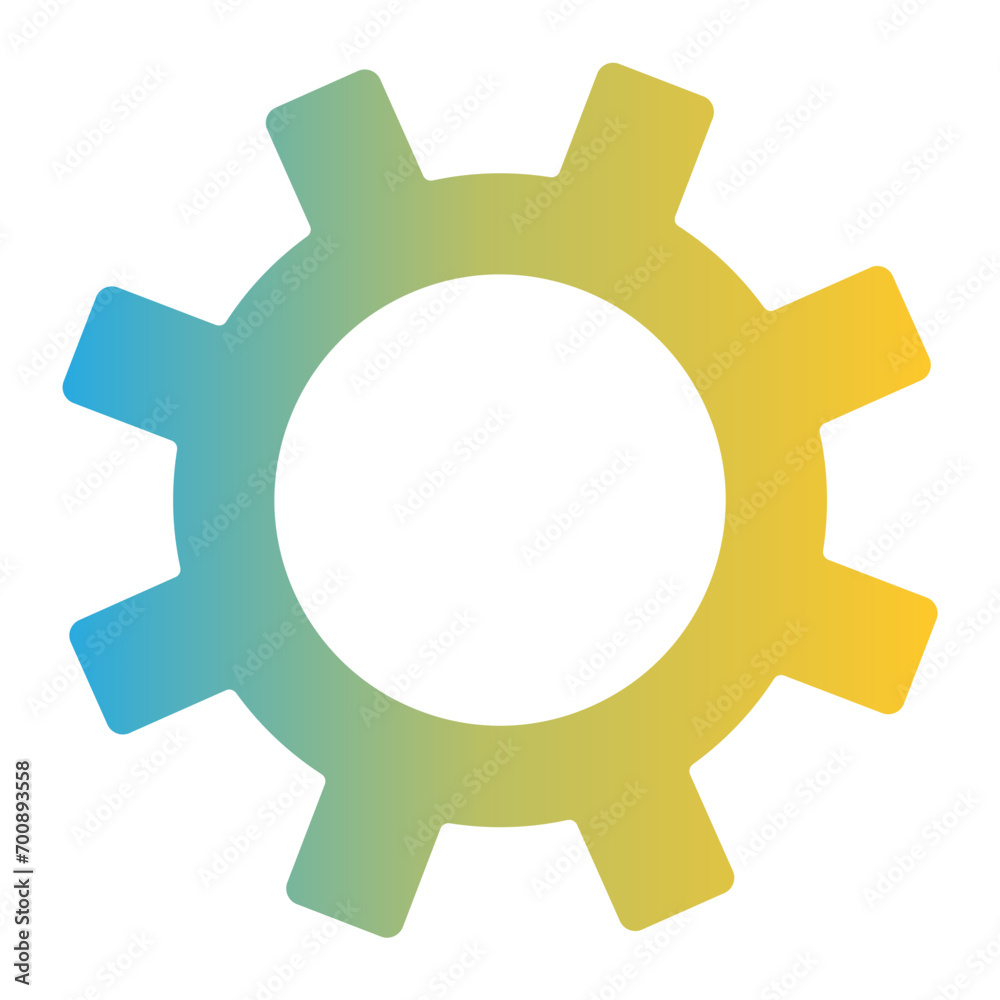Social media on flat gradient style. gear setting icon Social media on flat gradient style. gear setting icon
