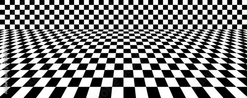 black white Perspective Checkerboard Texture