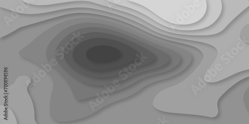 Black and gray wave Seamless abstract black papercut background 3d realistic design use for ads banner and advertising print design vector. 3d topography relief. Vector topographic illustration.