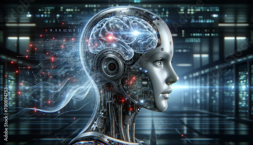 Aiのイメージ画像　ロボットの頭脳　左向き © ZUNTA