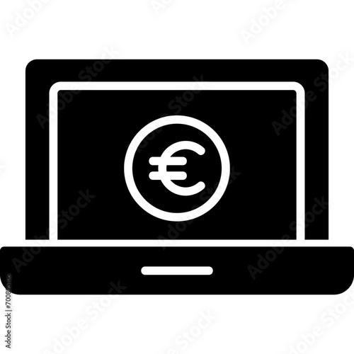 Euro Laptop Icon