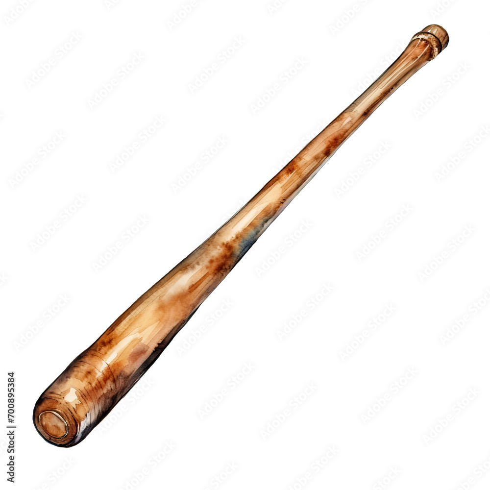 Baseball bat watercolor clipart on transparent background Baseball bat watercolor clipart on transparent background