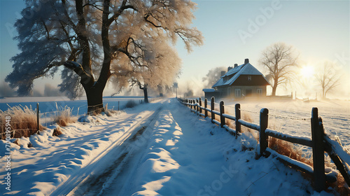 冬の自然の景色