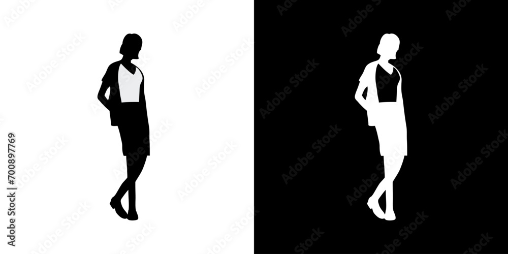 Black silhouettes of businessmen. Businessman icon. Silhouette. Black. Black Icon