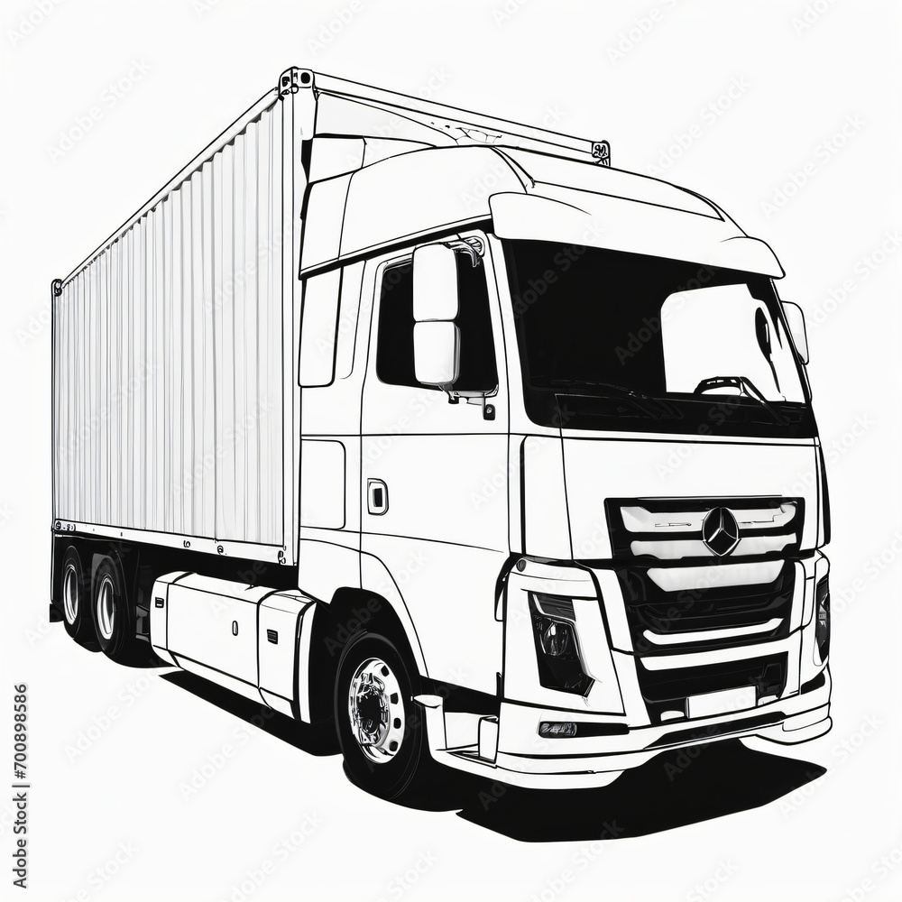 truck container coloring page truck container coloring page