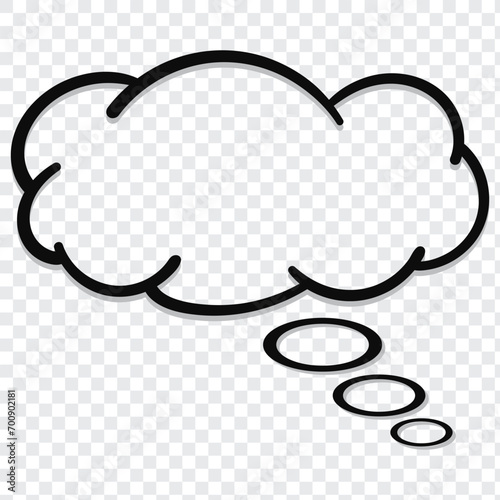 Thought cloud.Thought bubble icon.Speech Bubbles.Cloud speech bubbles collection.Thought bubble thinking cloud line art vector icon for apps and websites.day dream thinking flat line icon.