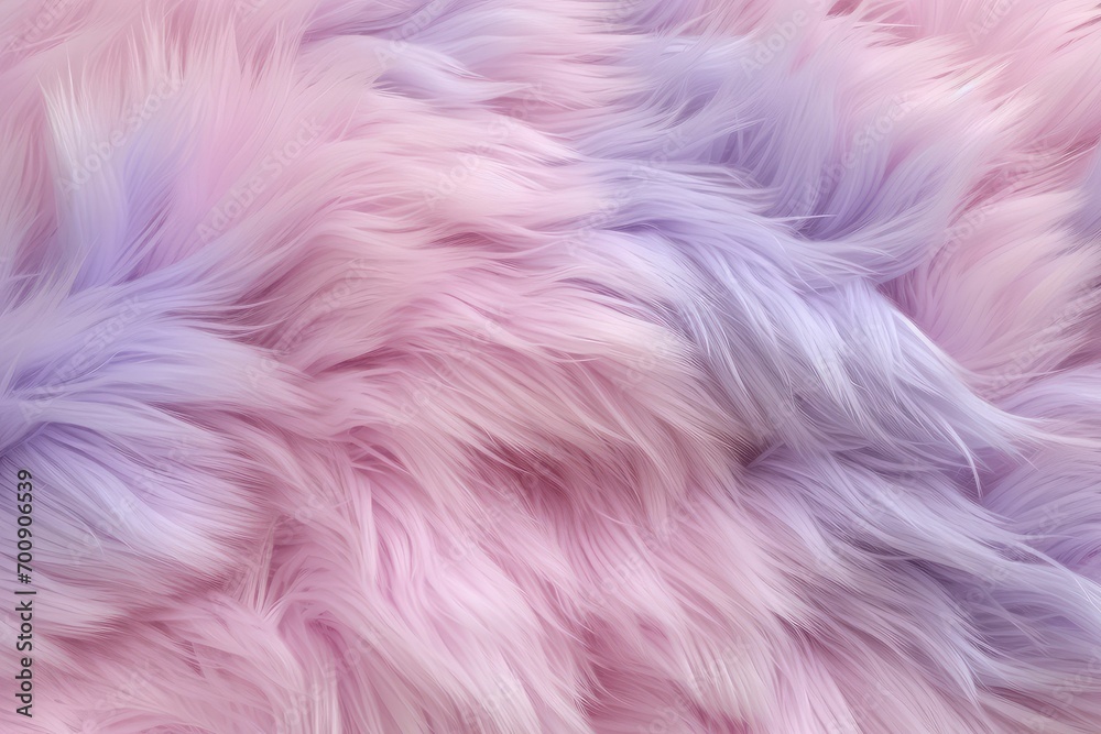 Pastel Color Fur Rug: Soft and Cozy Interior Decor Background