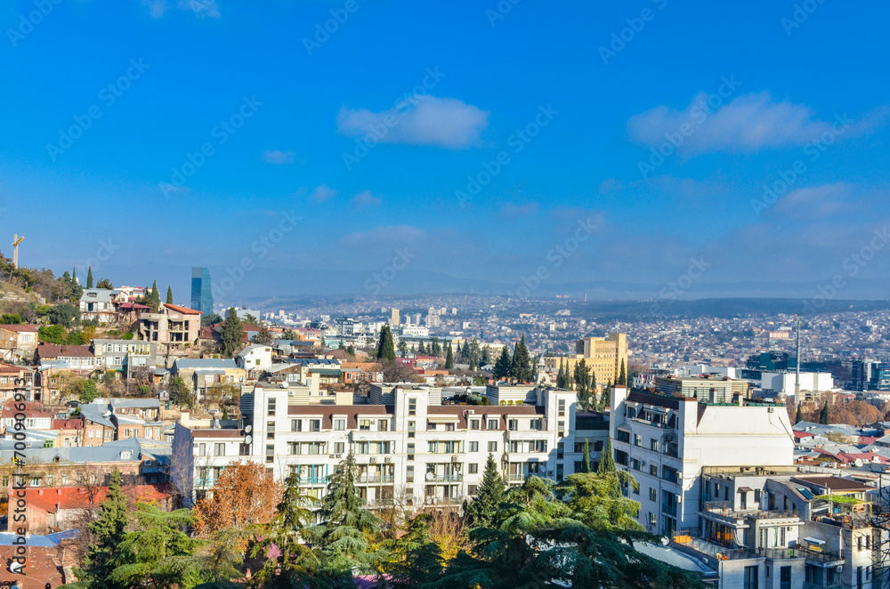 Tbilisi panoramic view from Narikala trail (Tbilisi, Georgia)