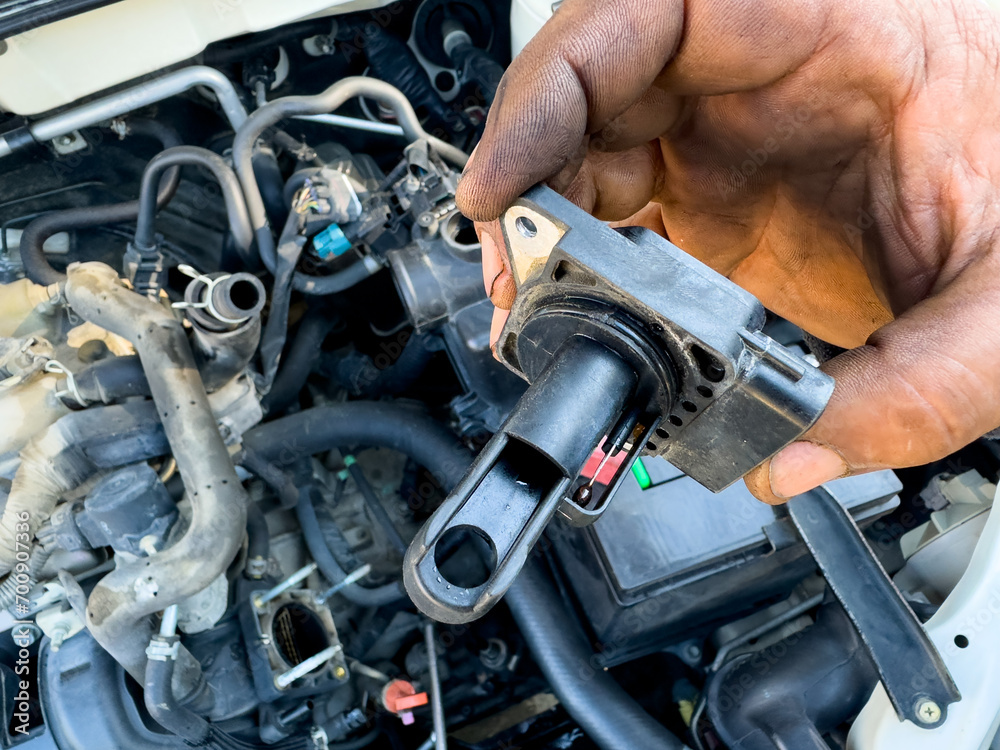 The manifold absolute pressure sensor (MAP sensor) works with intake air pressure to define proper air and fuel quantities required for the ignition cylinders. The manifold absolute pressure sensor (MAP sensor) works with intake air pressure to define proper air and fuel quantities required for the ignition cylinders.