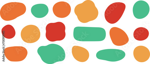 ゆるいシェイプのフレームセット　抽象的　液体　ベクター