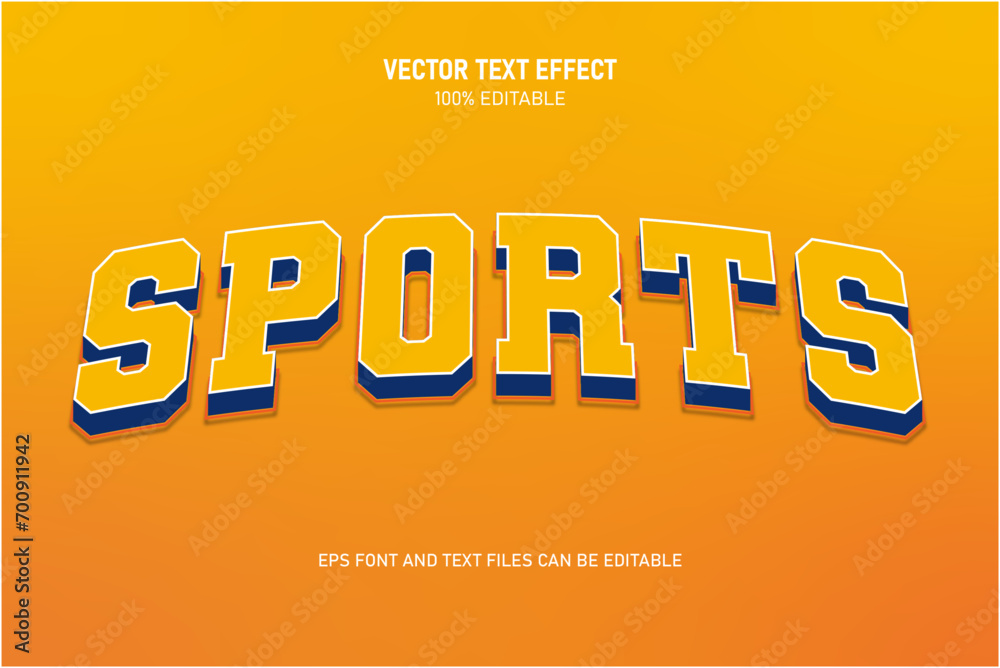 Sports editable text effect trending style modern